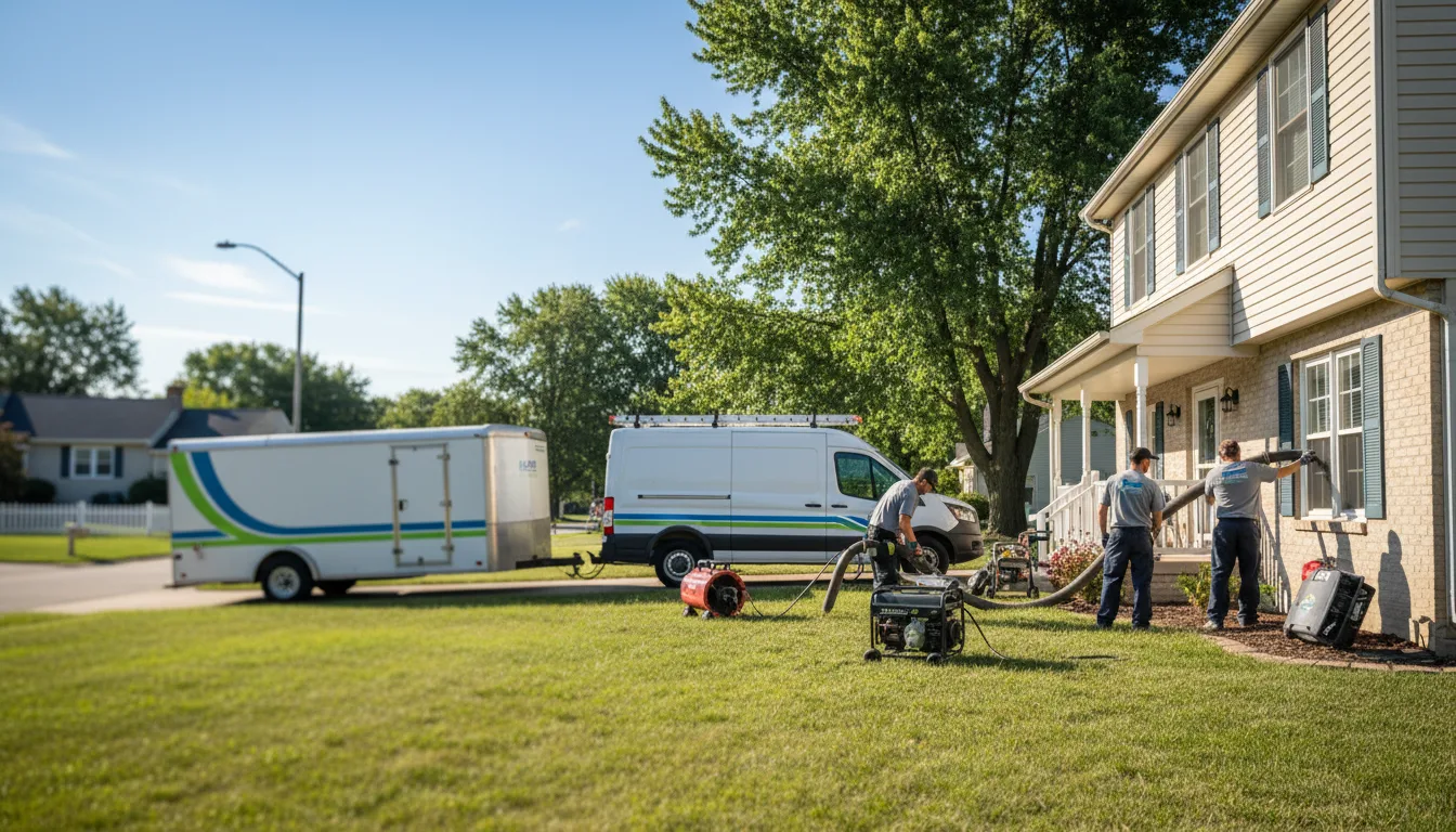 Flooded Basement Restoration And Cleanup With Repair in Waynesville, IL near me